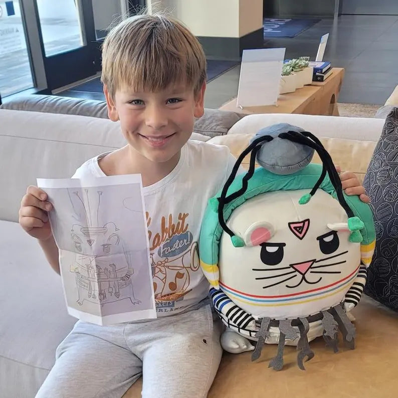 Custom Plushie from Your Art | Handmade Stuffed Animal - Turn Child's Drawing into Plushie | Birthday Gift | Handmade Doll | Graduation Gift