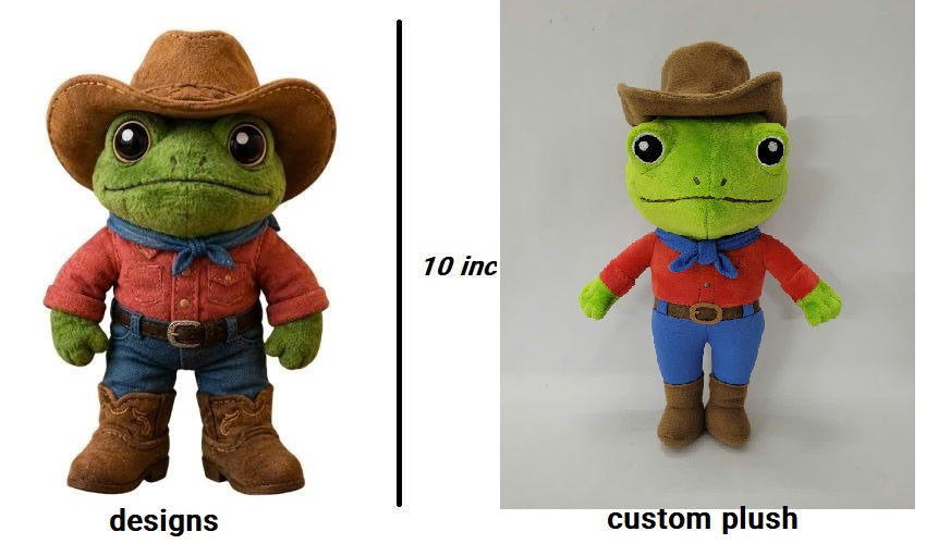 Custom Plush from Drawing, Custom Game Anime Doll, Customized OC Dolls, Plush Commissions 10 inch